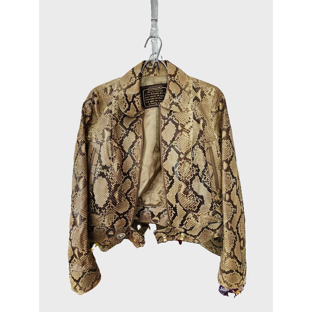 COACH 100% Python Womens Size 8 NWT Jacket